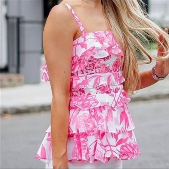 Lilly Pulitzer Olive Top Resort White Caliente Size 0 NWT - Picture 3 of 15